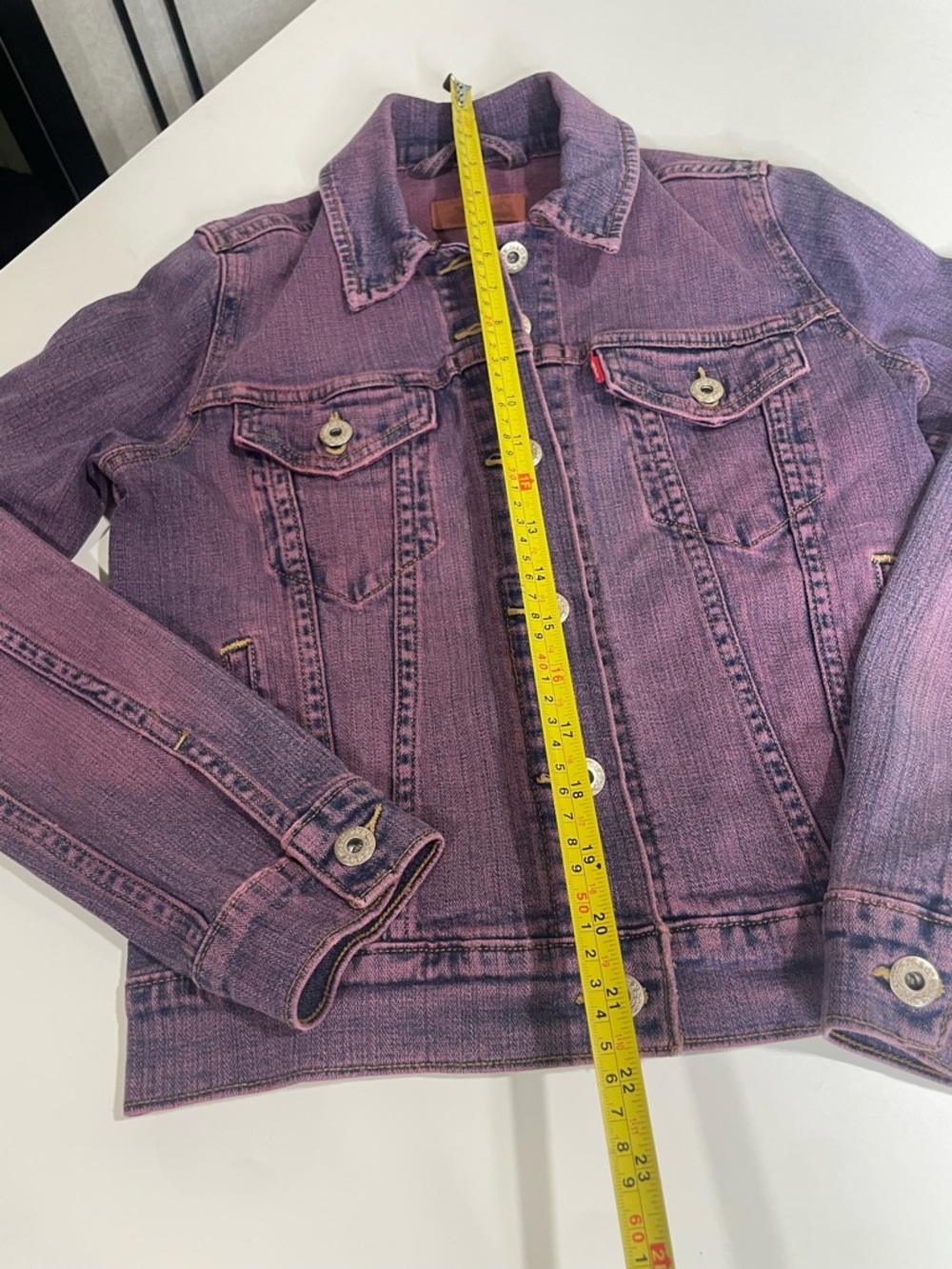 Vintage Look LEVI'S Purple Jean Jacket - Y2K Aesthetic - Feb 2010 - Size S - Picture 12 of 16